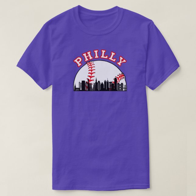 T-shirt Philly Baseball Philly PA Cityscape (Design devant)