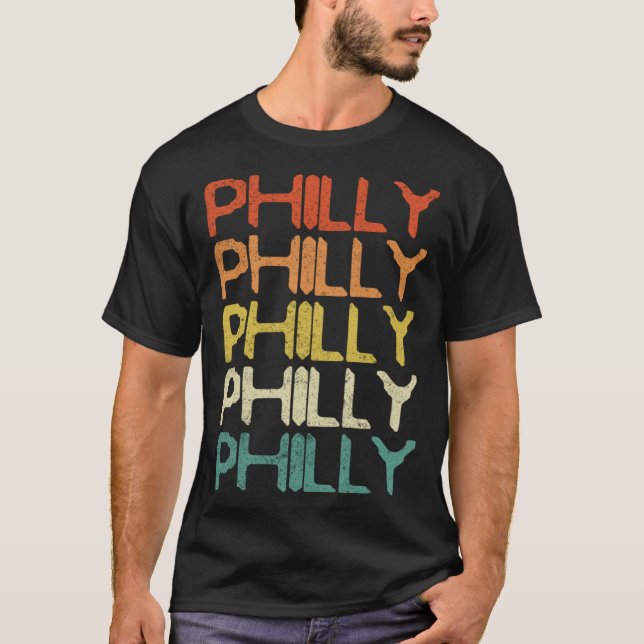 T-shirt Philly Vintage Retro  7 (Devant)
