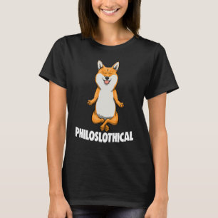 T-shirt Philoslothique Cute Yoga Corgi Animal Tee - shirts