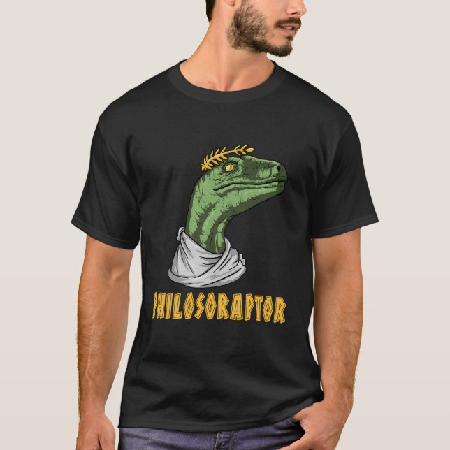 T-shirt Philosophe philosophe velocirapeur drôle Philosoph (Devant)