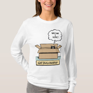 T-shirt Philosophie de chat - longue douille de dames