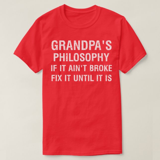 T-shirt Philosophie des grands-pas Si elle a cassé le fixe (Design devant)