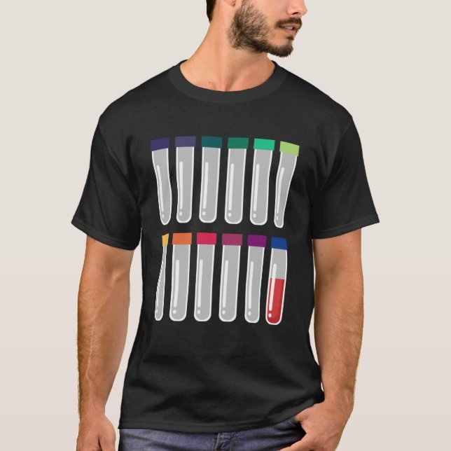T-shirt Phlebotomie Tester Tube Laboratoire Docteur Phlebo (Devant)