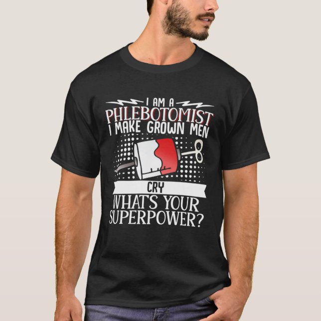 T-shirt Phlebotomist Phlebotomy Technician Tech (Devant)