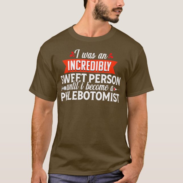 T-shirt Phlebotomiste Cadeau Phlebotomie Technicien Funny (Devant)