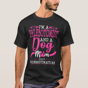 T-shirt Phlebotomiste Chien Maman Propriétaire Carlin Gold
