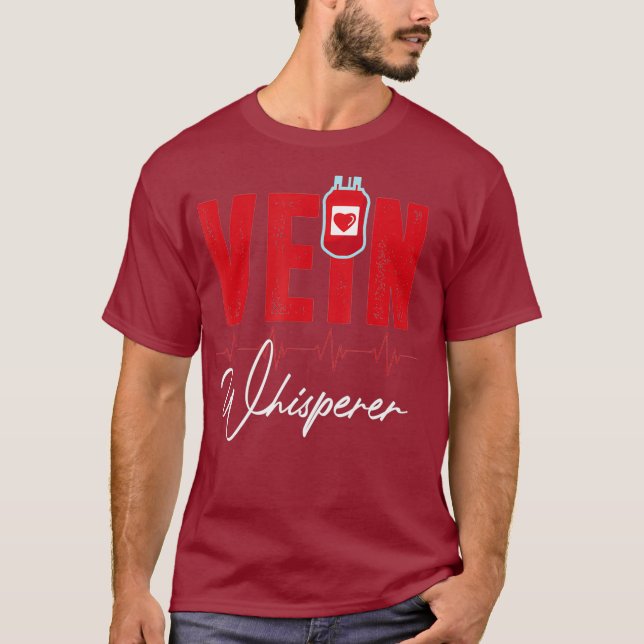 T-shirt Phlebotomiste Funny Vein Whisperer Phlebotomie (Devant)