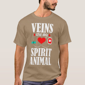 T-shirt Phlebotomiste Nurse Spirit Animal Phlebotomie Cade