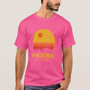 T-shirt Phoenix Arizona AZ Cactus Desert Mountains Retro S