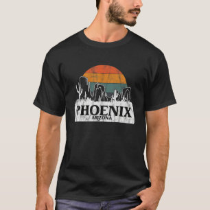 T-shirt Phoenix AZ Arizona Vintage coucher de soleil cactu