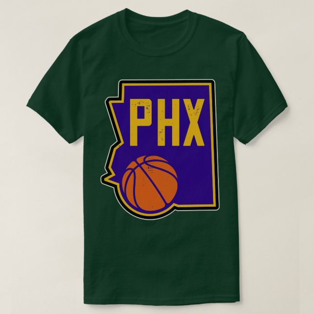 T-shirt Phoenix Basketball State Outline (Design devant)