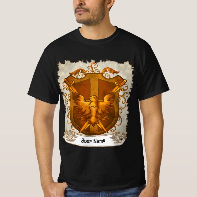 T-shirt Phoenix Family Crest Surname (Devant)