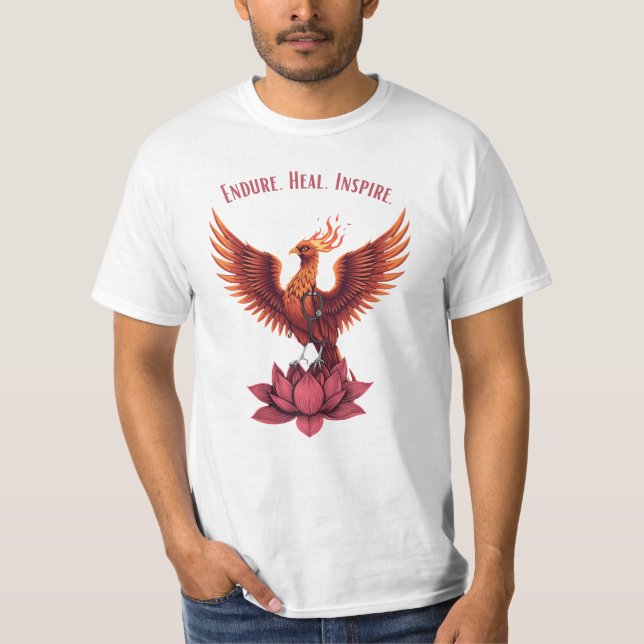 T-shirt Phoenix Lotus Moon - Endure. Guérir. Inspirer (Devant)