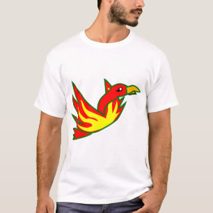 T-shirt Phoenix Oiseau De Feu Mythique Flamme Oiseau De Fe