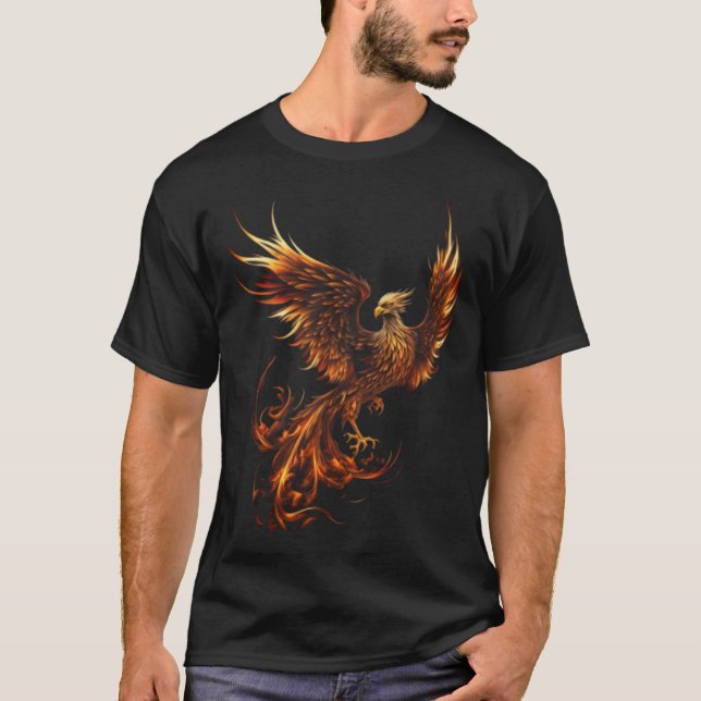 T-shirt Phoenix Rising From Ashes Resurrection Rebirth New (Devant)