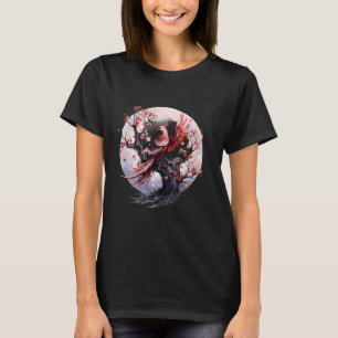 T-shirt Phoenix Sakura Tree Fire Phoenix Bird Mythique Bir