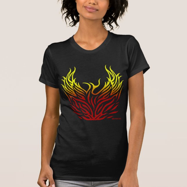 T-shirt Phoenix se levant des flammes (Devant)