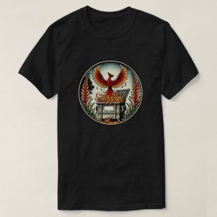 T-shirt Phoenix se lève des cendres d'incendie de la poube