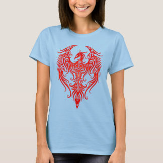 T-shirt Phoenix Tribal Rouge Décoré