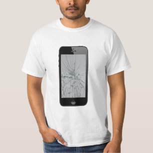 T-shirt Phone Glass avec Broken Glass-Look