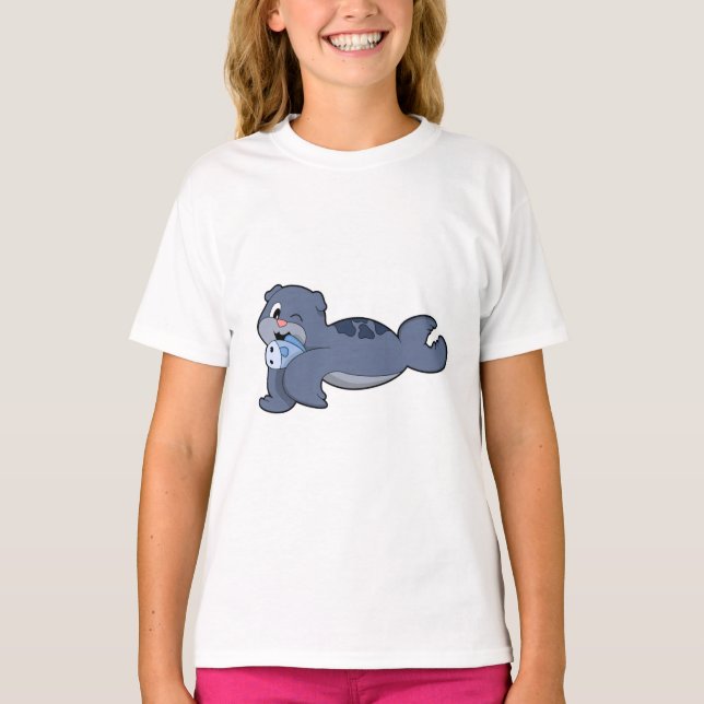 T-shirt Phoque avec poisson (3).PNG (Devant)