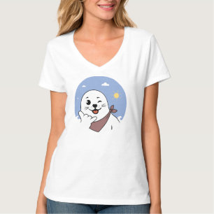 T-shirt Phoque clignant d'œil portant un bandana faisant l