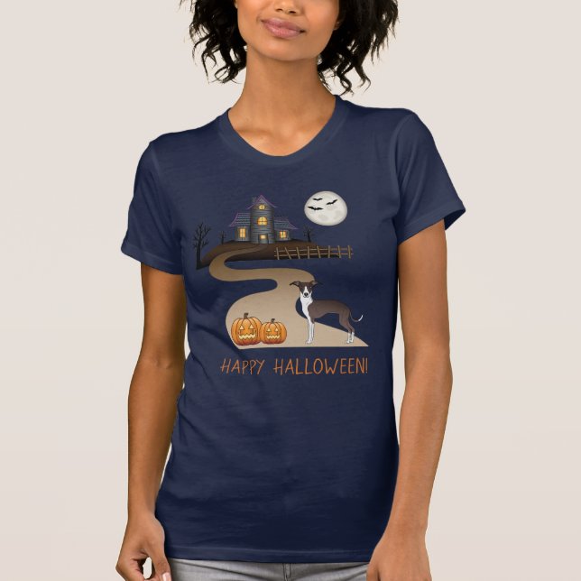 T-shirt Phoque Et Blanc Iggy Et Halloween Maison Hantée (Devant)