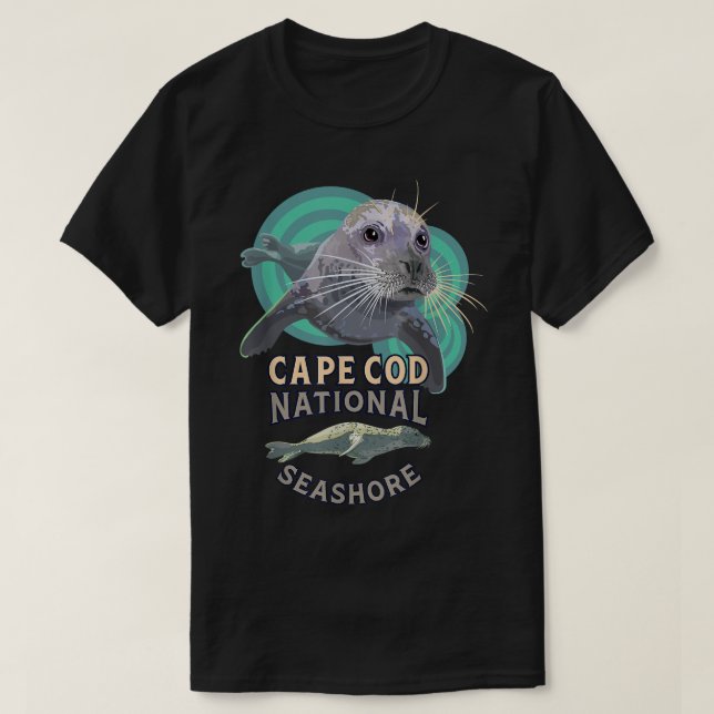 T-shirt Phoque Portuaire - Cape Cod National Seashore Beac (Design devant)
