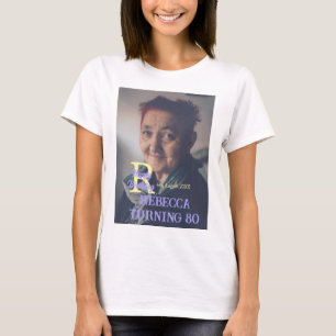 T-shirt Photo 80e anniversaire ajouter nom date moderne vi