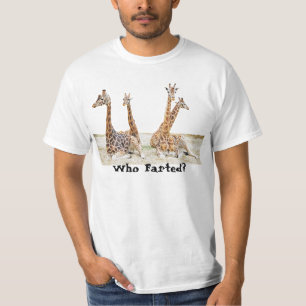 T-shirt Photo Amusant de Girafe -  Quatre Girafes Qui Ont 