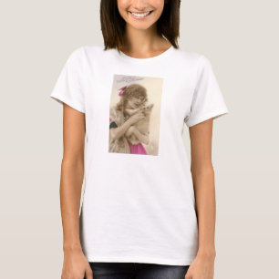 T-shirt Photo antique Victorian Woman and Dog