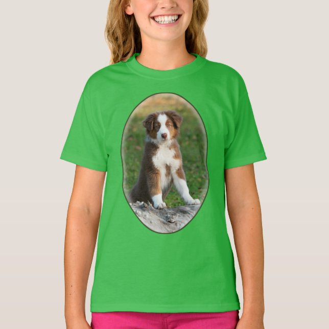 T-shirt Photo australienne mignonne de chiot de chien de (Devant)