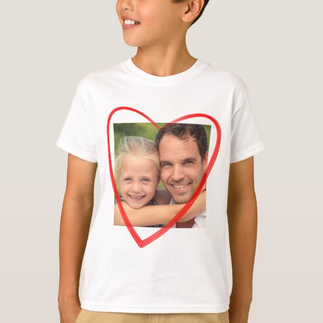 T-shirt Photo avec coeur (Devant)