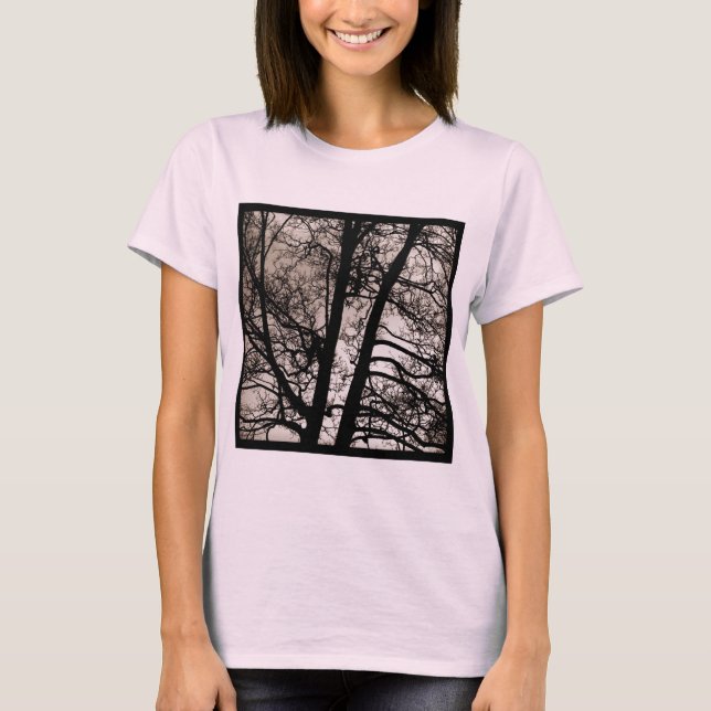 T-shirt Photo carré - Branches arborescentes (Devant)