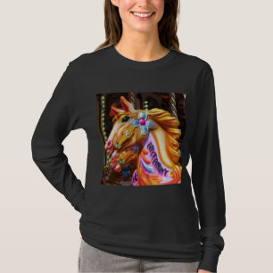 T-shirt Photo carré - Chevaux joyeux