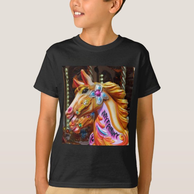 T-shirt Photo carré - Chevaux joyeux (Devant)