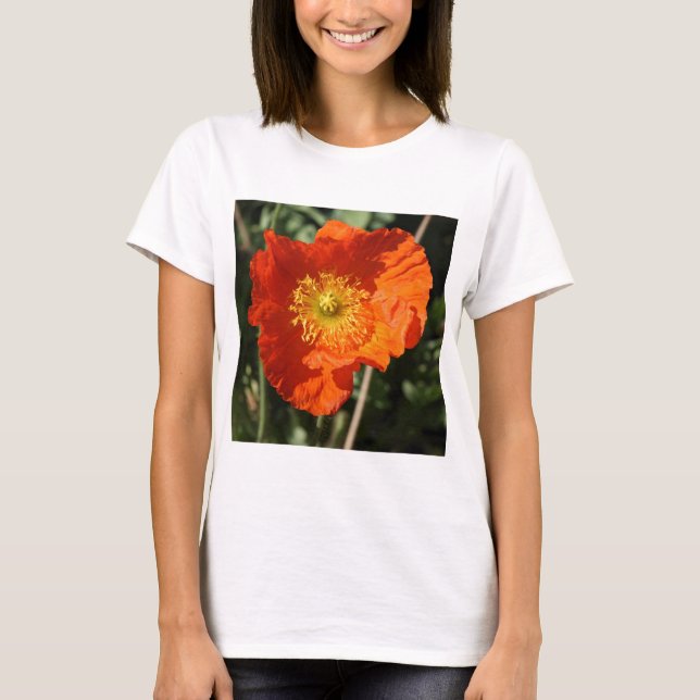 T-shirt Photo carré - Orange Poppy (Devant)