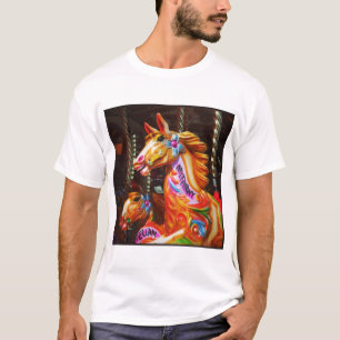 T-shirt Photo Carrée - Chevaux de Manège 02