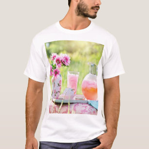 T-shirt Photo citronnée rose
