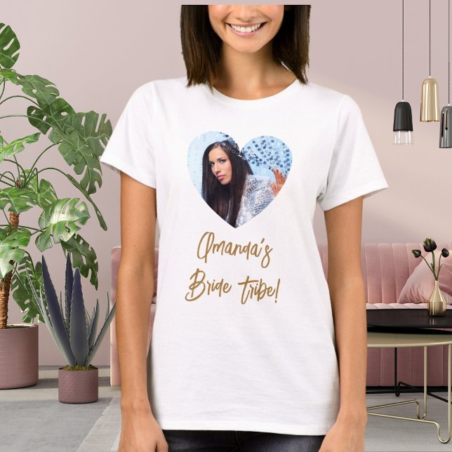 T-shirt Photo coeur mariée tribu bachelorette (Créateur téléchargé)