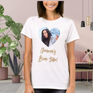 T-shirt Photo cœur tribu de la mariée enterrement de vie d