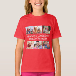 T-shirt Photo Collage Famille de Noël Retrouvailles Filles