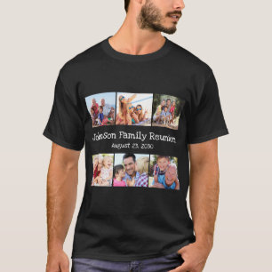 T-shirt Photo Collage Famille Réunion Date personnalisée