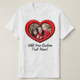 T-shirt Photo couleur personnalisée du cadre cardiaque