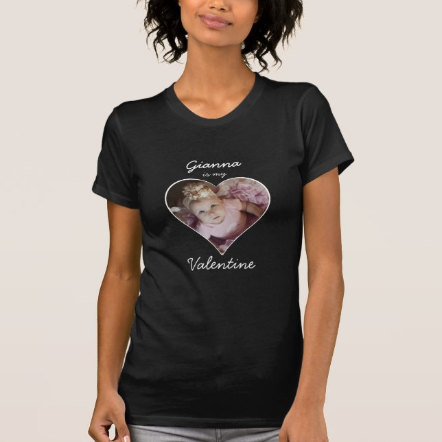 T-shirt Photo dans le coeur est ma Saint Valentin (Devant)