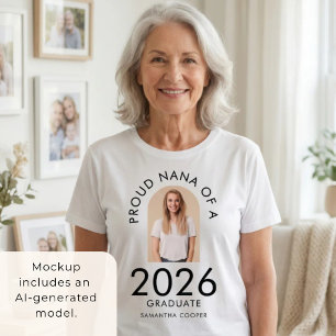 T-shirt Photo d'arche moderne Fière maman de la promotion