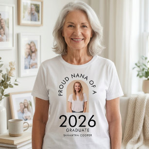 T-shirt Photo d'arche moderne Fière Mamie de la promotion 