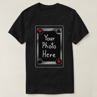 T-shirt Photo de carte de poker noir