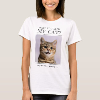 T-shirt Photo de chat personnalisée drôle pour amateur de 