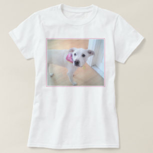 T-shirt Photo de Chien Chien avec le visage doux levant